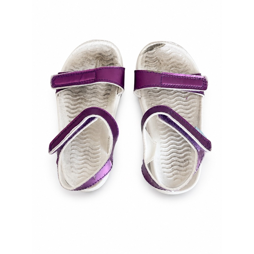 Native Charley Kids Metallic Purple Sandals Size 11 Adjustable Straps